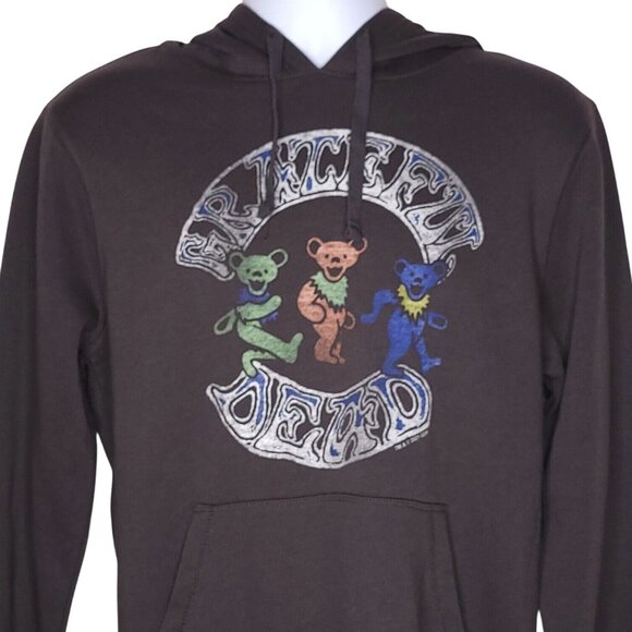 Grateful Dead Dancing Bears Hoodie Junk Food Clothing M Black Sweatshirt - Picture 1 of 6